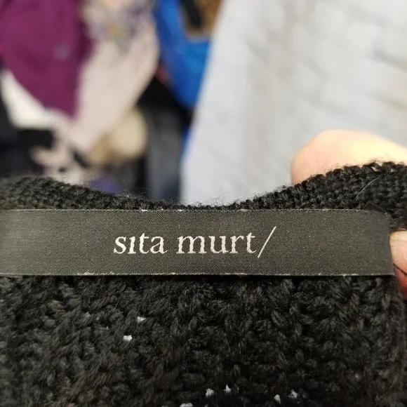Sita Murt Anthropologie black sweater dress